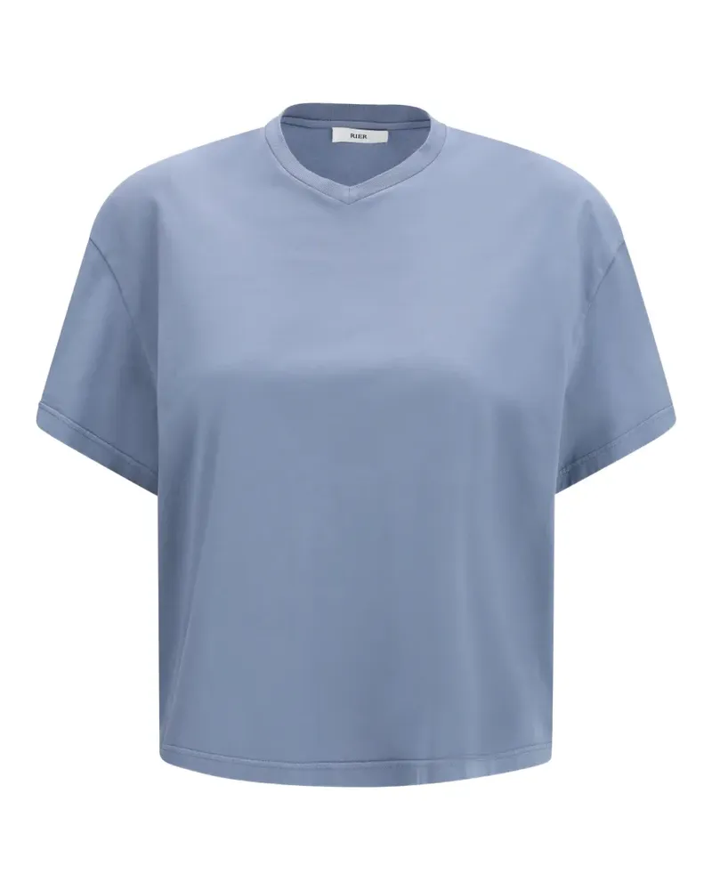 Rier V-neck T-shirt - Blau Blau