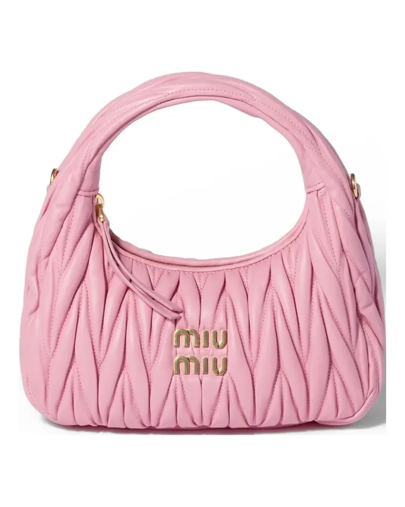 Miu Miu Wander Tasche aus Matelassé-Nappaleder - Rosa Rosa