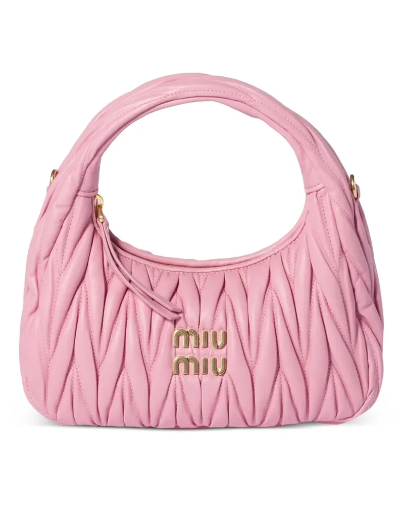 Miu Miu Wander Tasche aus Matelassé-Nappaleder - Rosa Rosa