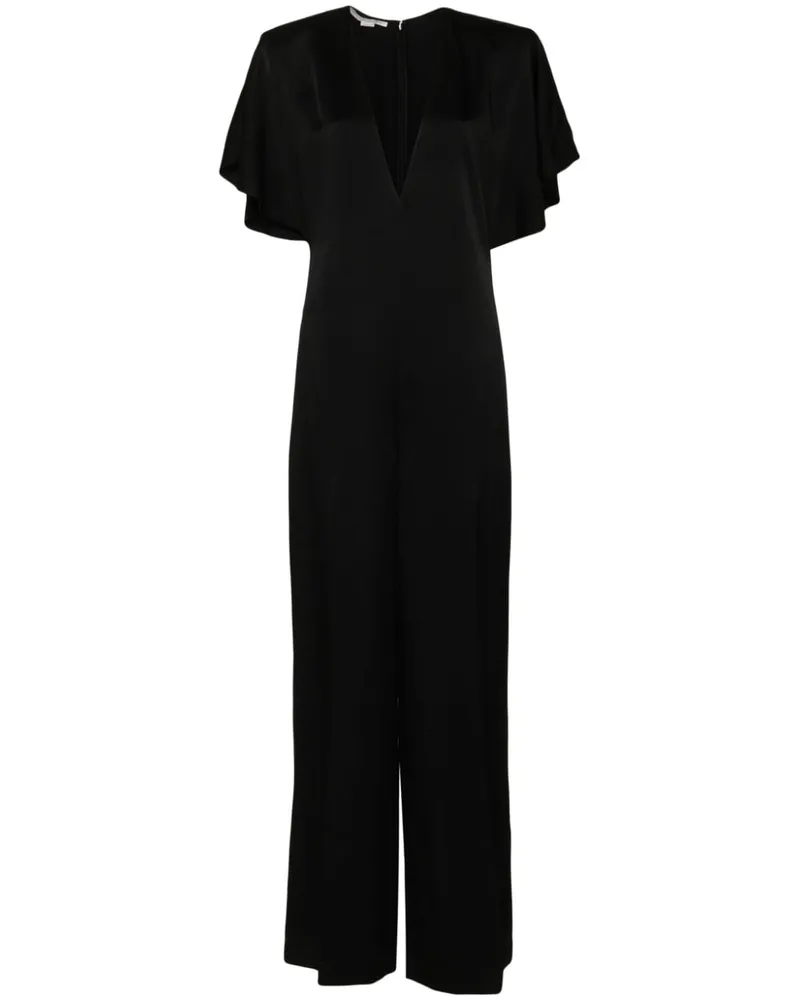 Stella McCartney Jumpsuit aus Satin Schwarz