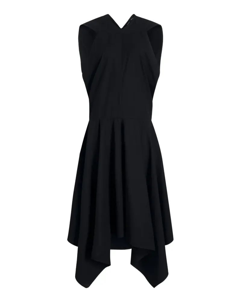 Proenza Schouler Sybella Midikleid mit Zipfelsaum - Schwarz Schwarz
