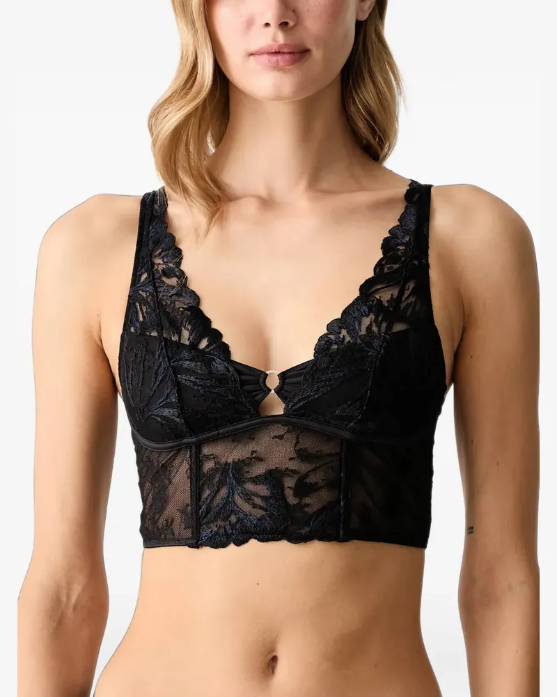 Chantelle Illusion Bustier-BH mit Spitzenstickerei - Schwarz Schwarz
