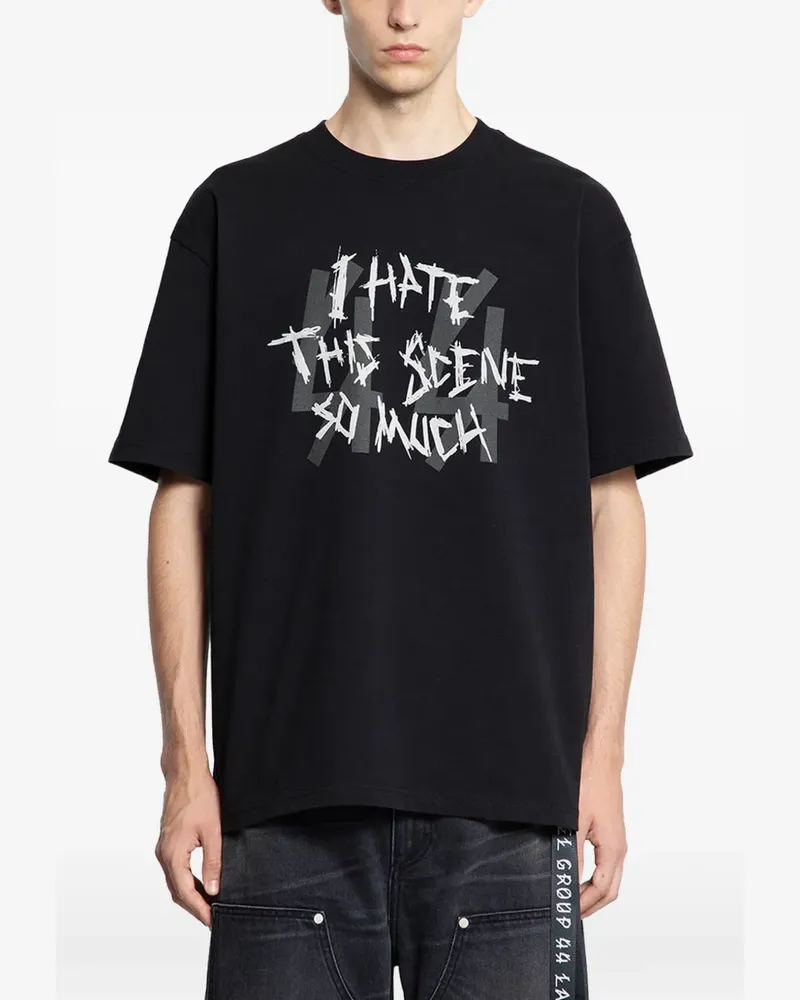 44 LABEL GROUP Klassisches T-Shirt - Schwarz Schwarz