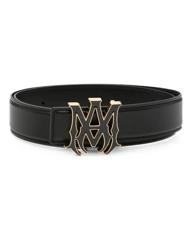 Amiri logo leather belt - Schwarz Schwarz