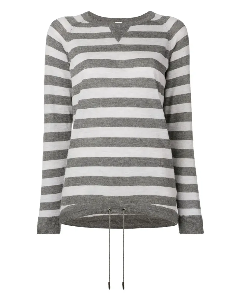 Eleventy Gestreifter Pullover - Grau Grau