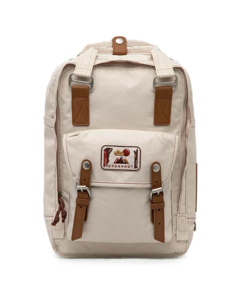 DOUGHNUT logo-patch buckle-fastening backpack - Nude Nude
