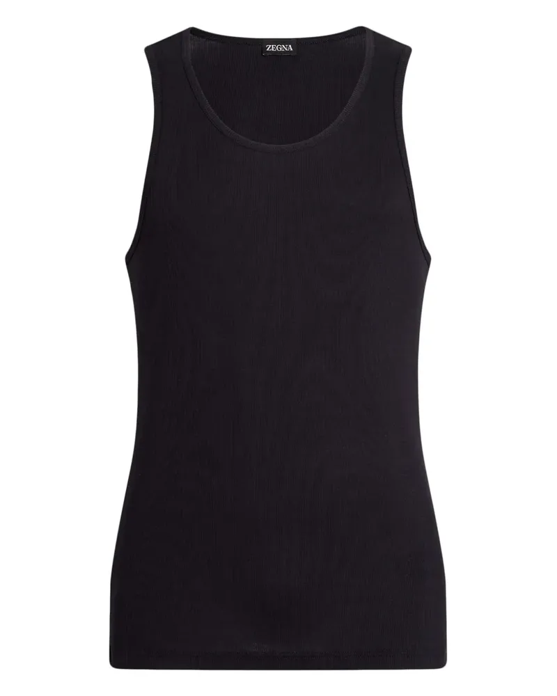Ermenegildo Zegna Trägershirt mit U-Ausschnitt - Schwarz Schwarz