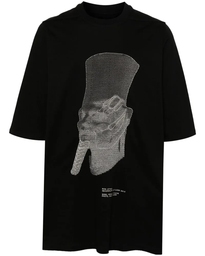 Rick Owens Ron Jumbo LS T-Shirt Schwarz