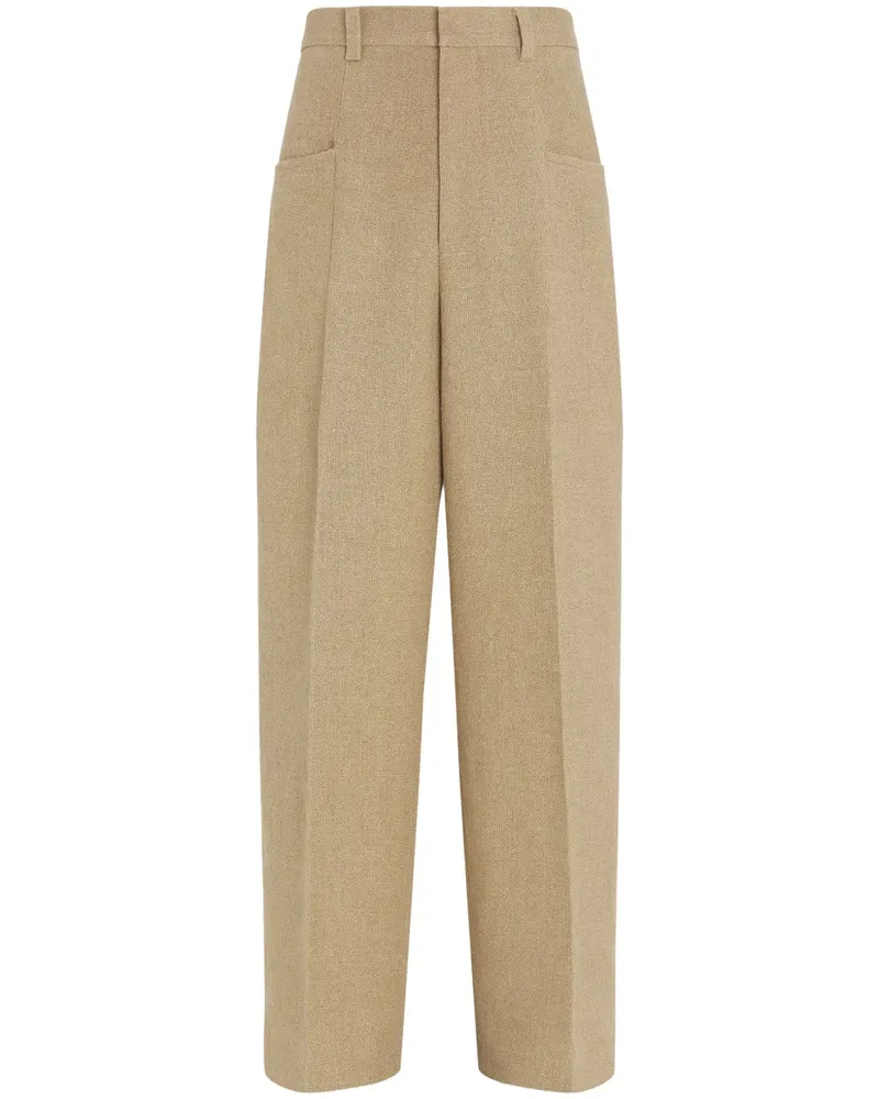 Ermenegildo Zegna Melierte Leinenhose - Nude Nude