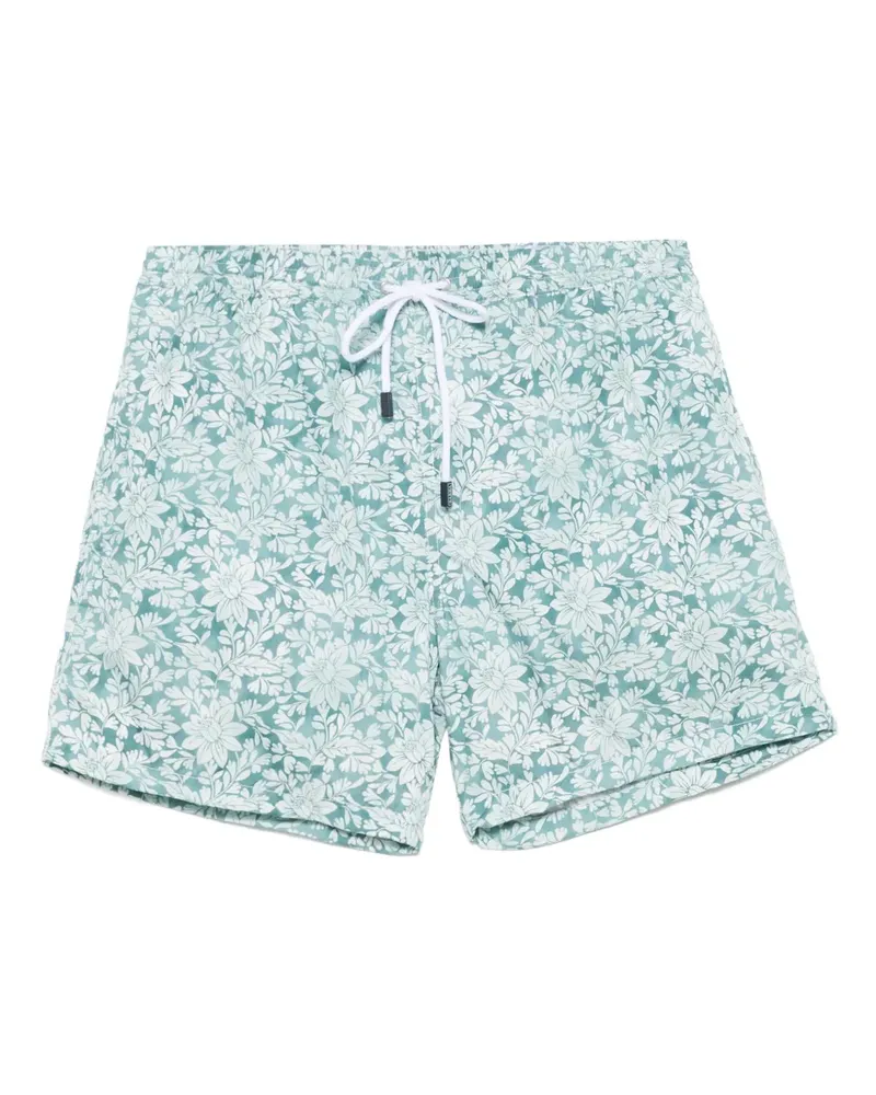 BARBA Badeshorts mit Blumen-Print - Grün Grün