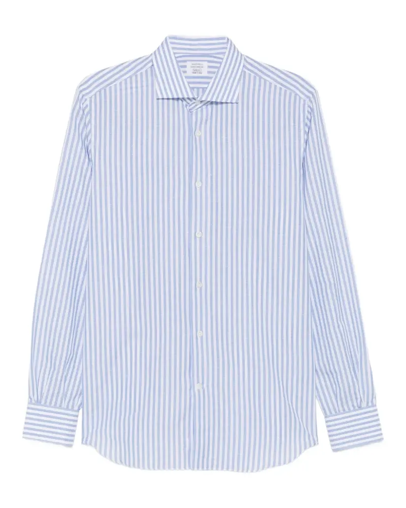 MAZZARELLI Hemd mit Längsstreifen - Blau Blau