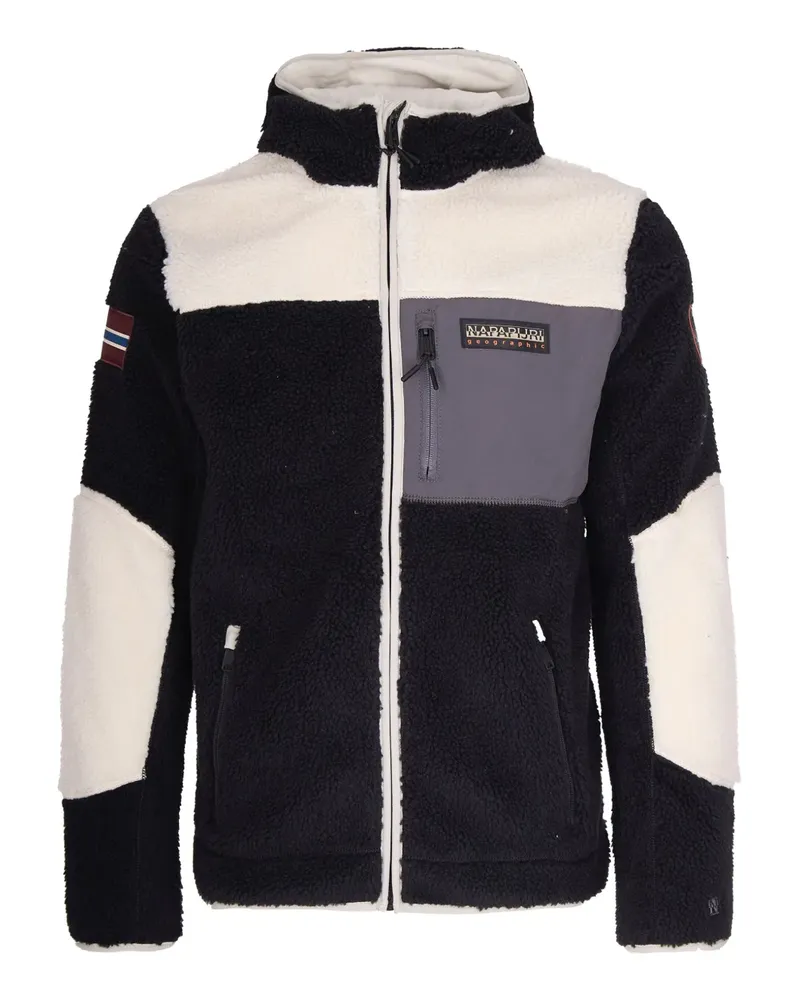 Napapijri Jacke mit Reißverschlusstasche - Schwarz Schwarz