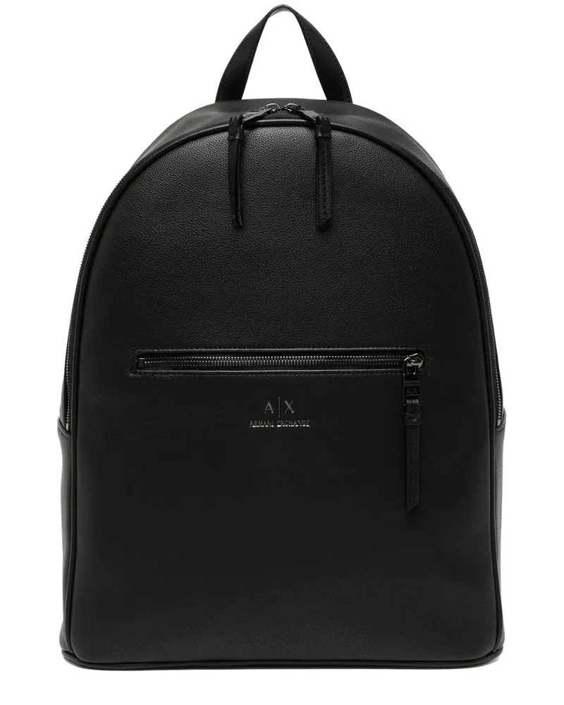 Armani Exchange Rucksack mit Reißverschlussfach - Schwarz Schwarz