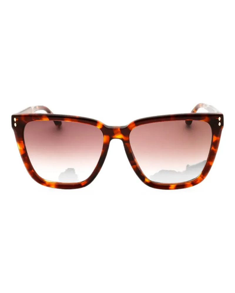 Isabel Marant Eckige Sonnenbrille in Schildpattoptik - Braun Braun