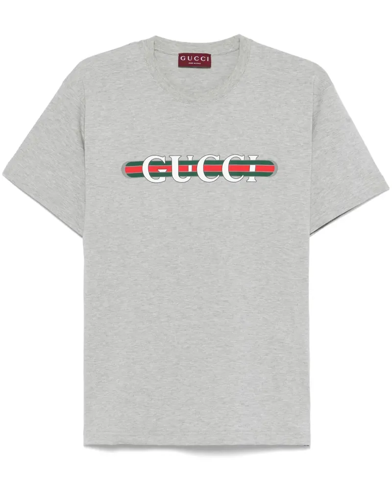 Gucci T-Shirt mit Logo-Print - Grau Grau