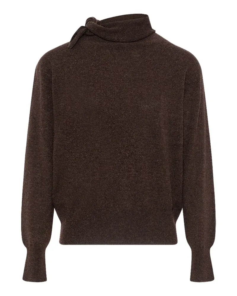 Yves Salomon Kaschmirpullover mit Schalkragen - Braun Braun