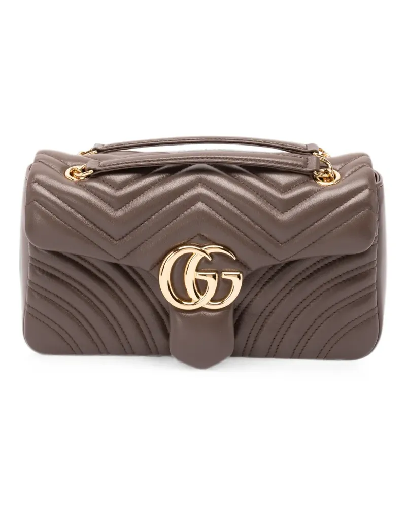 Gucci Mittelgroße GG Marmont Schultertasche - Braun Braun