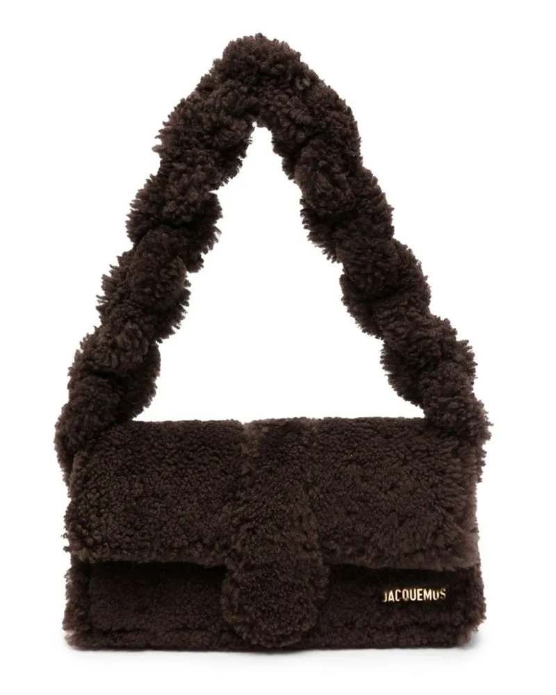 Jacquemus Le Bambidou Schultertasche aus Shearling - Braun Braun