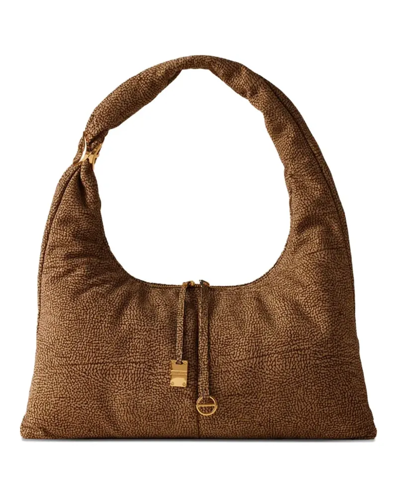 Borbonese Große Twinnie Schultertasche - Braun Braun