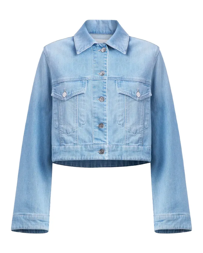 Dondup Cropped-Jacke mit Brusttasche - Blau Blau