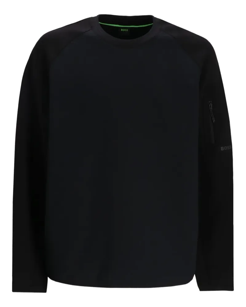 HUGO BOSS Sweatshirt mit Raglanärmeln - Schwarz Schwarz