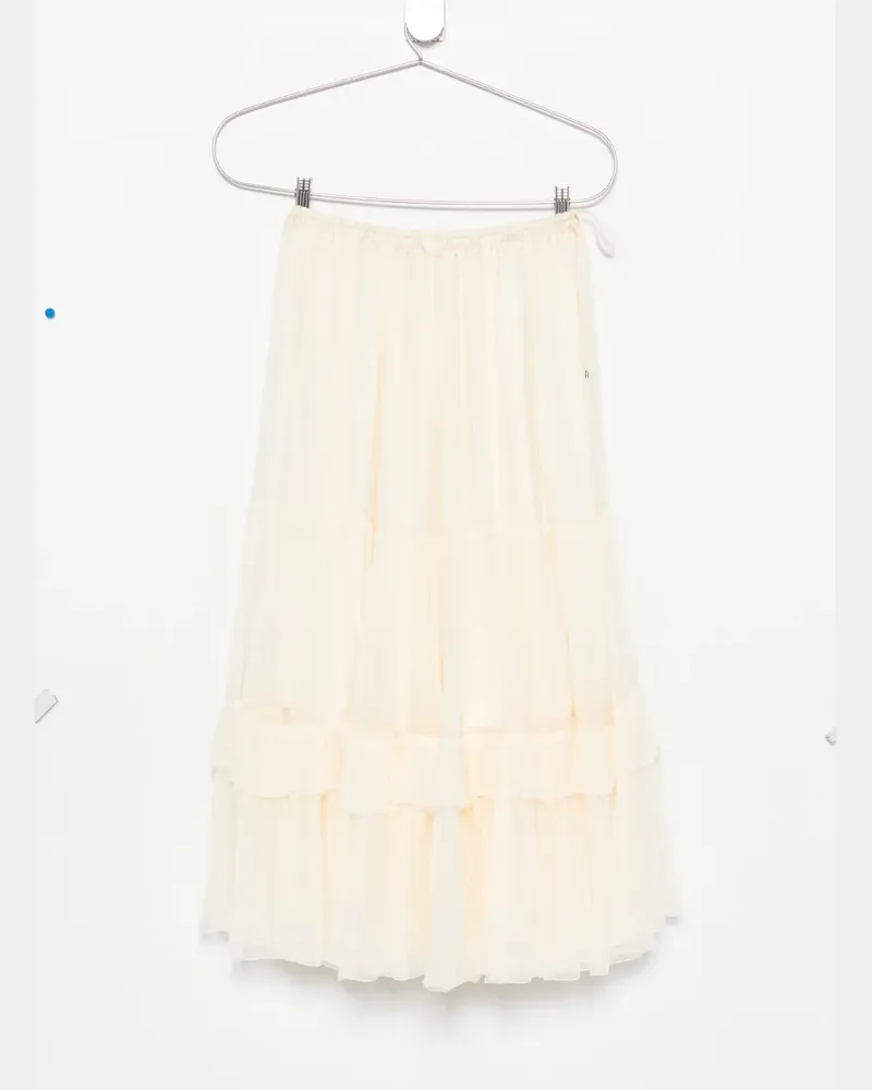 Chloé tiered ruffled maxi skirt - Nude Nude