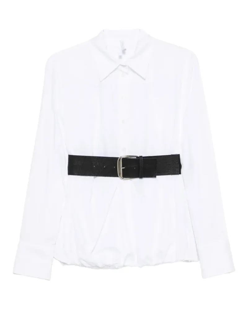 IMPERIAL belted gathered shirt - Weiß Weiß