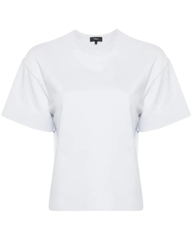 Theory T-Shirt aus Pikee - Blau Blau