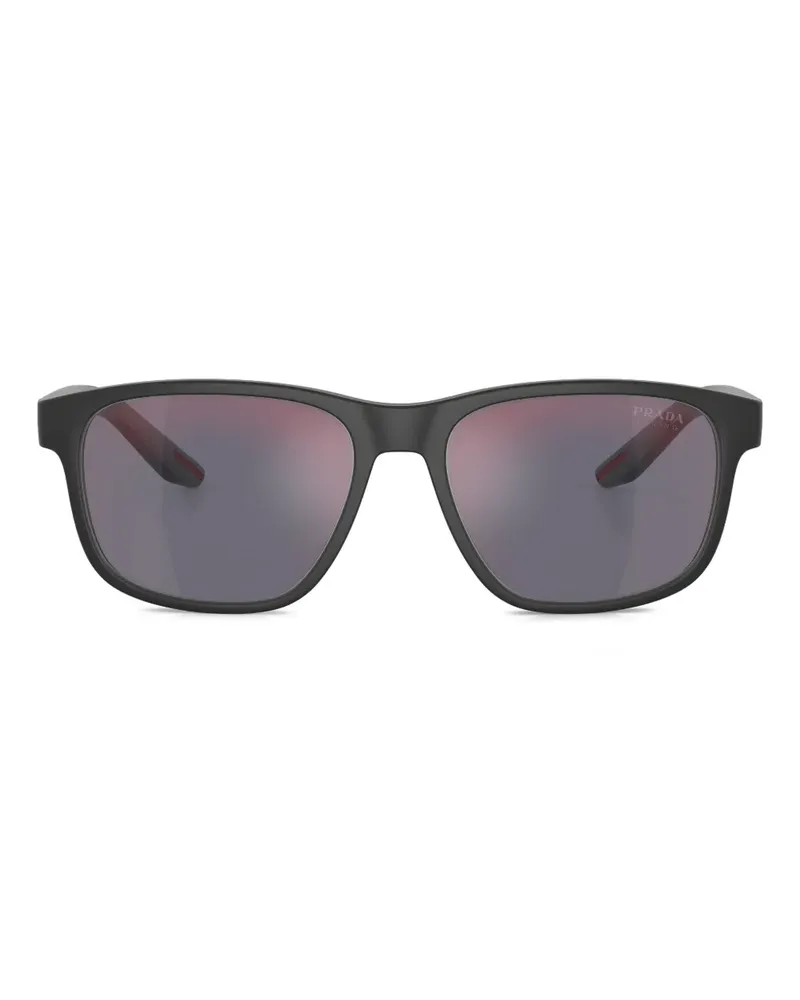 Prada Sonnenbrille mit eckigem Gestell - Grau Grau
