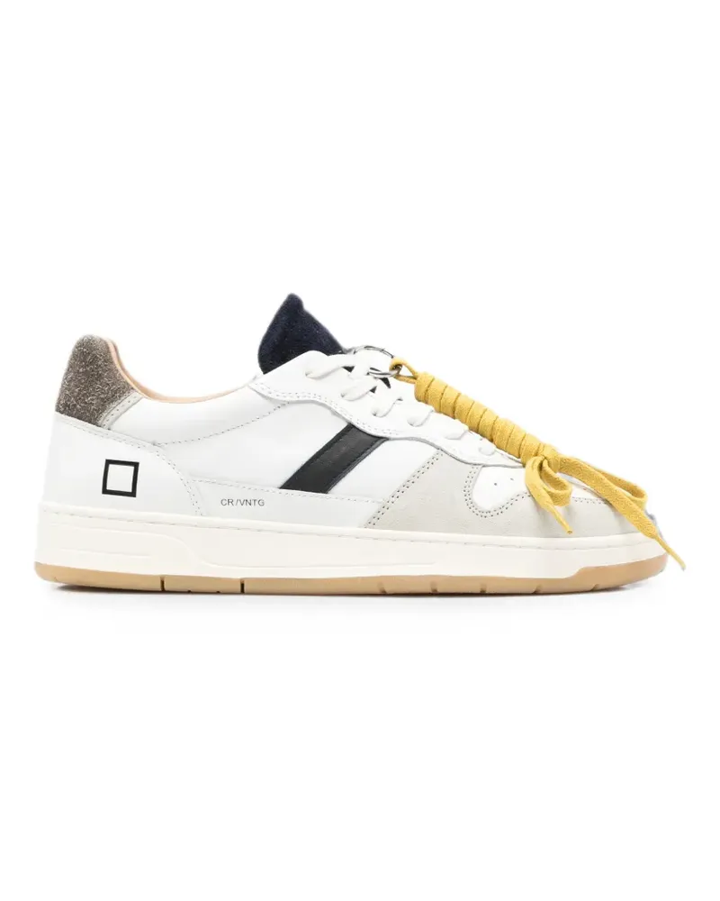 D.A.T.E. Court 2.0 Vintage logo-print panelled sneakers - Weiß Weiß