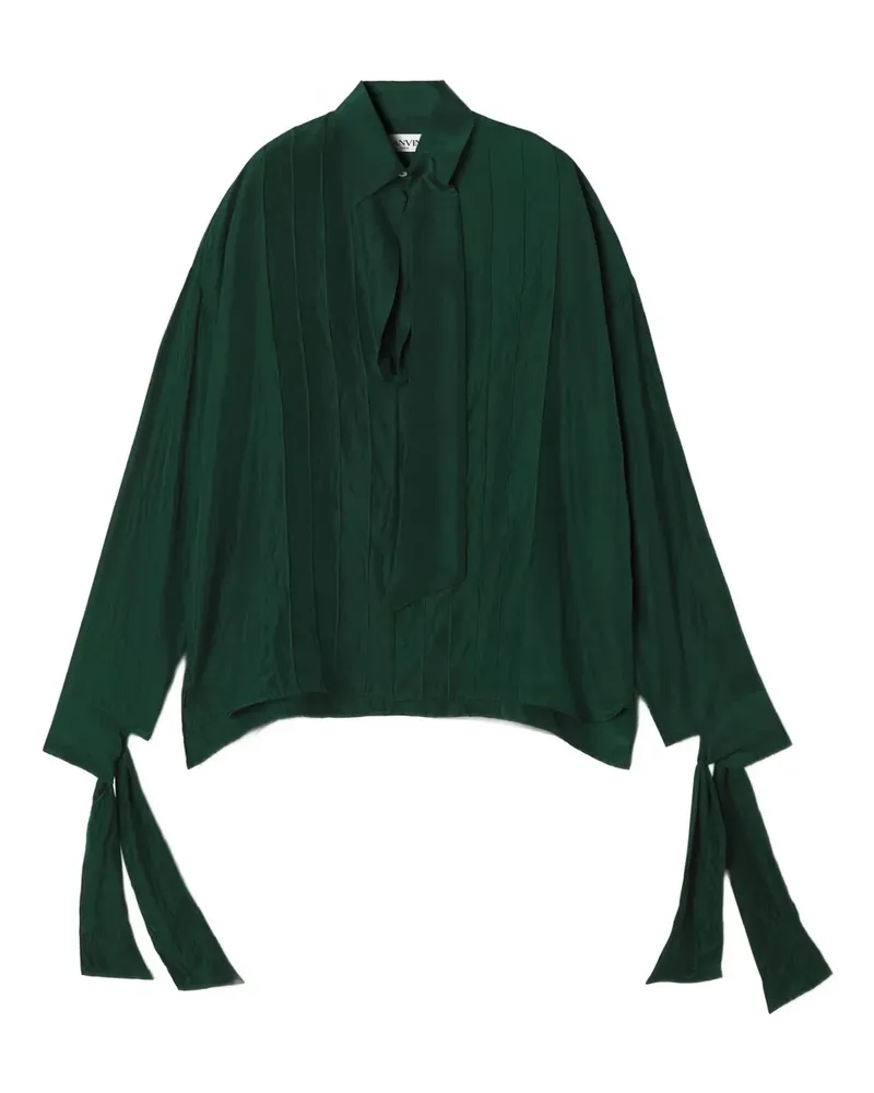 Lanvin Seidenbluse mit Faltendetail - Grün Grün