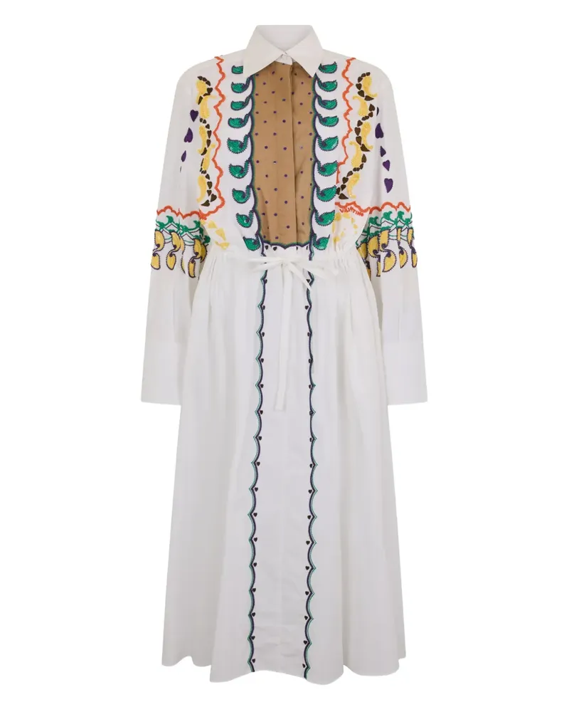 Valentino Garavani embroidered midi dress - Weiß Weiß