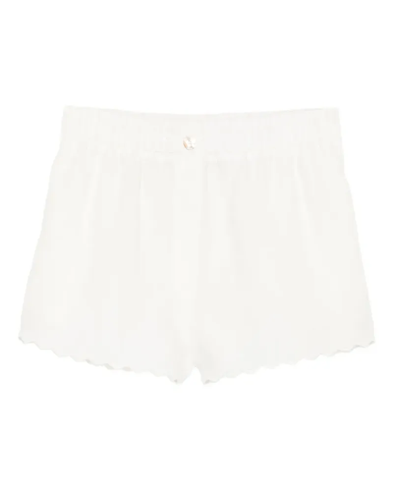 forte_forte scalloped-edge shorts - Nude Nude