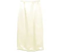 Midirock aus Satin - Gelb