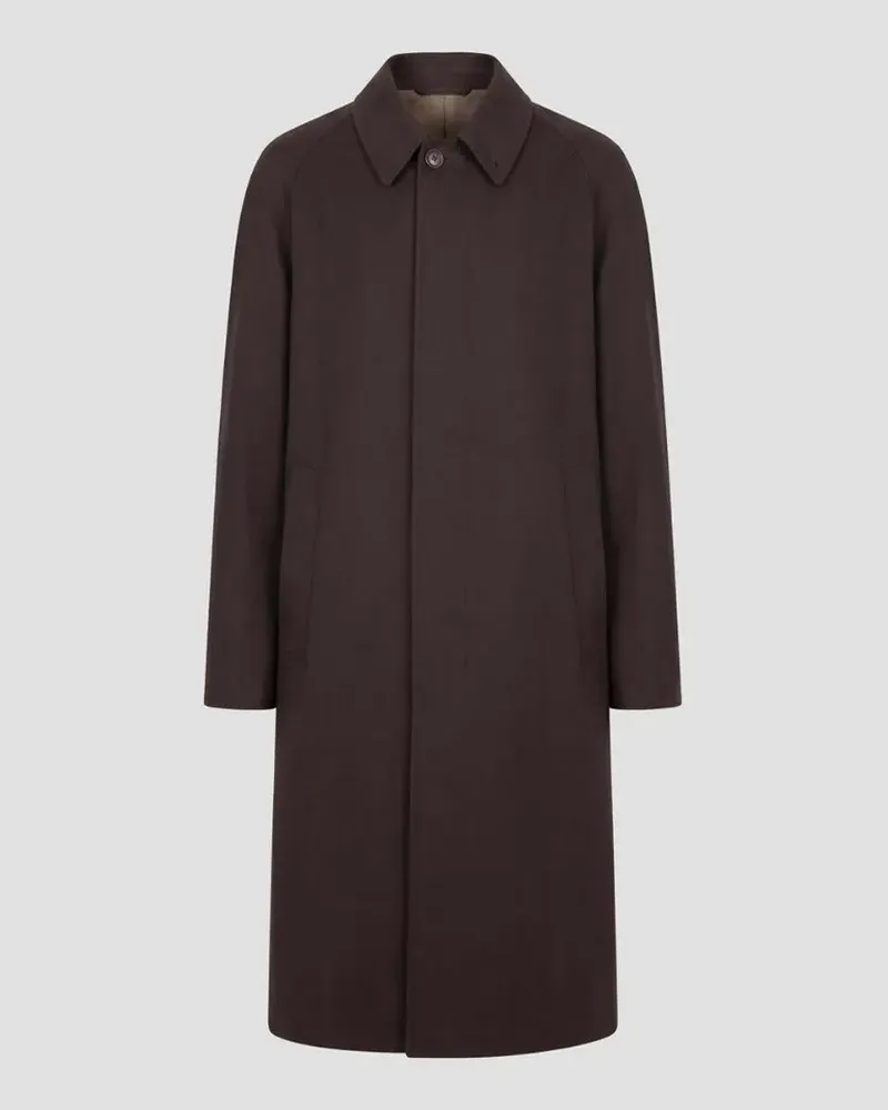 Kaptain Sunshine crinkled-finish single-breasted coat - Braun Braun