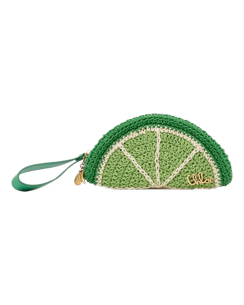 Chloé Tropicus Lime crochet clutch - Grün Grün