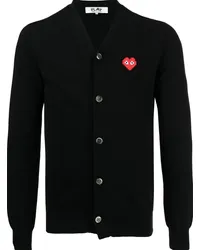 Comme des Garçons Cardigan mit Logo-Patch Schwarz