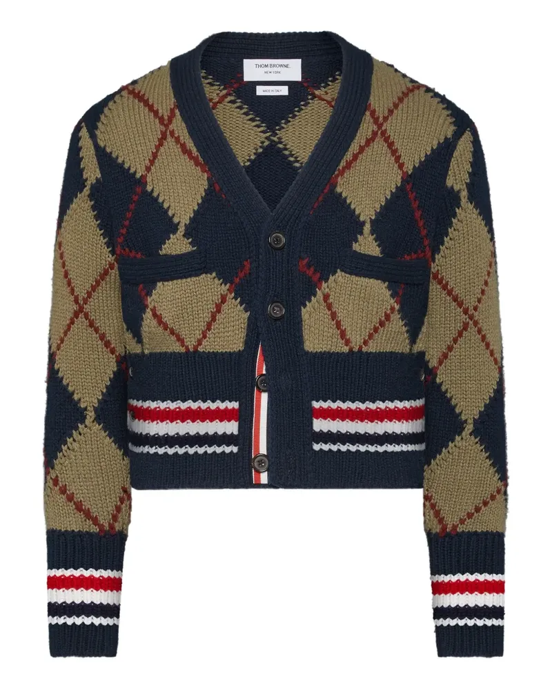Thom Browne Cardigan mit Argyle-Muster - Blau Blau