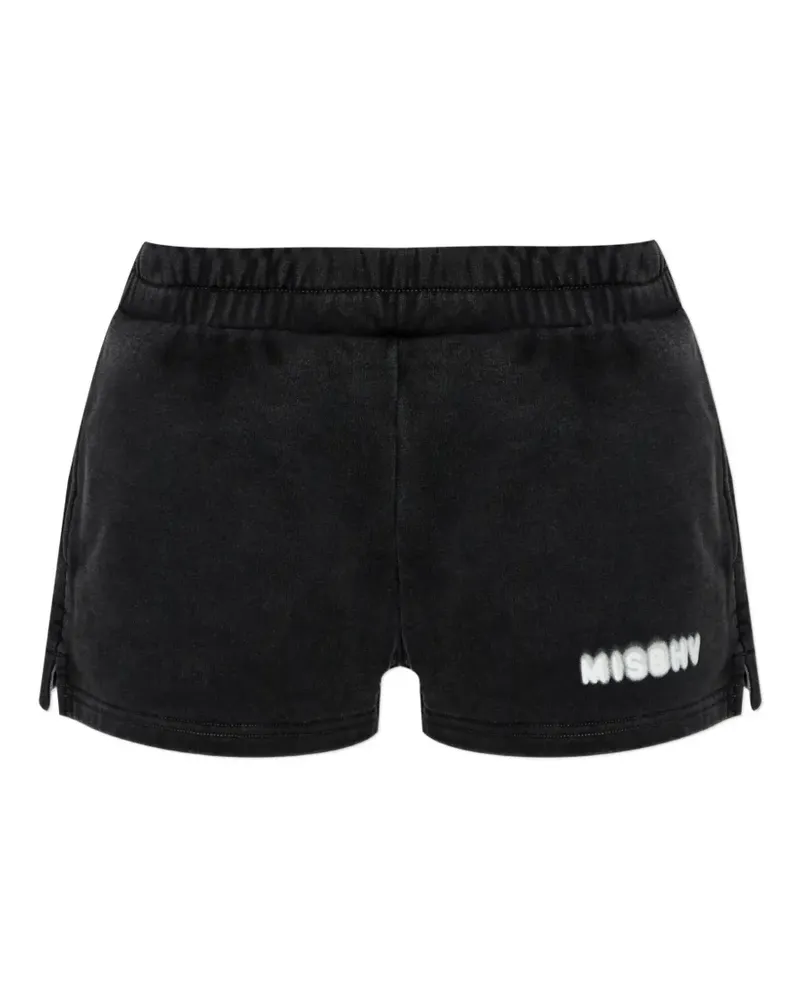 MISBHV logo-detail cotton mini shorts - Schwarz Schwarz