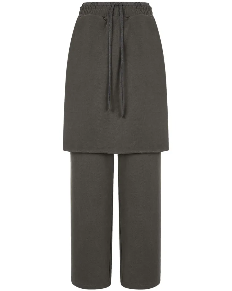 STUDIO TOMBOY Hose im Layering-Look - Grau Grau