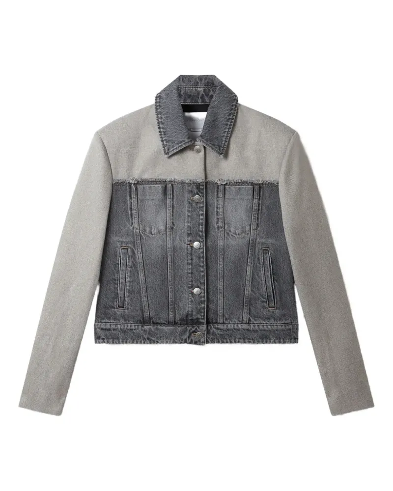 Stella McCartney Jacke mit ausgefransten Einsätzen - Grau Grau