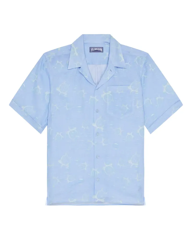 Vilebrequin Bowlinghemd mit Schildkröten-Print - Blau Blau