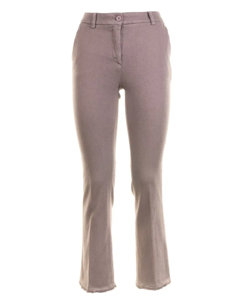 VIA MASINI 80 frayed-hem trousers - Rosa Rosa