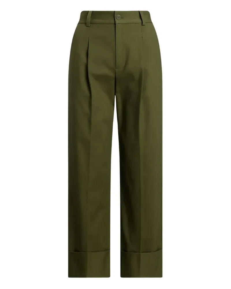 Ralph Lauren High-Waist-Hose mit Bundfalten - Grün Grün