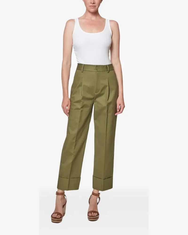 Ralph Lauren High-Waist-Hose mit Bundfalten - Grün Grün