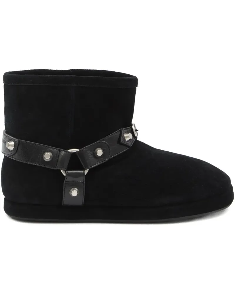 Balenciaga Alaska studded-strap soft boots - Schwarz Schwarz