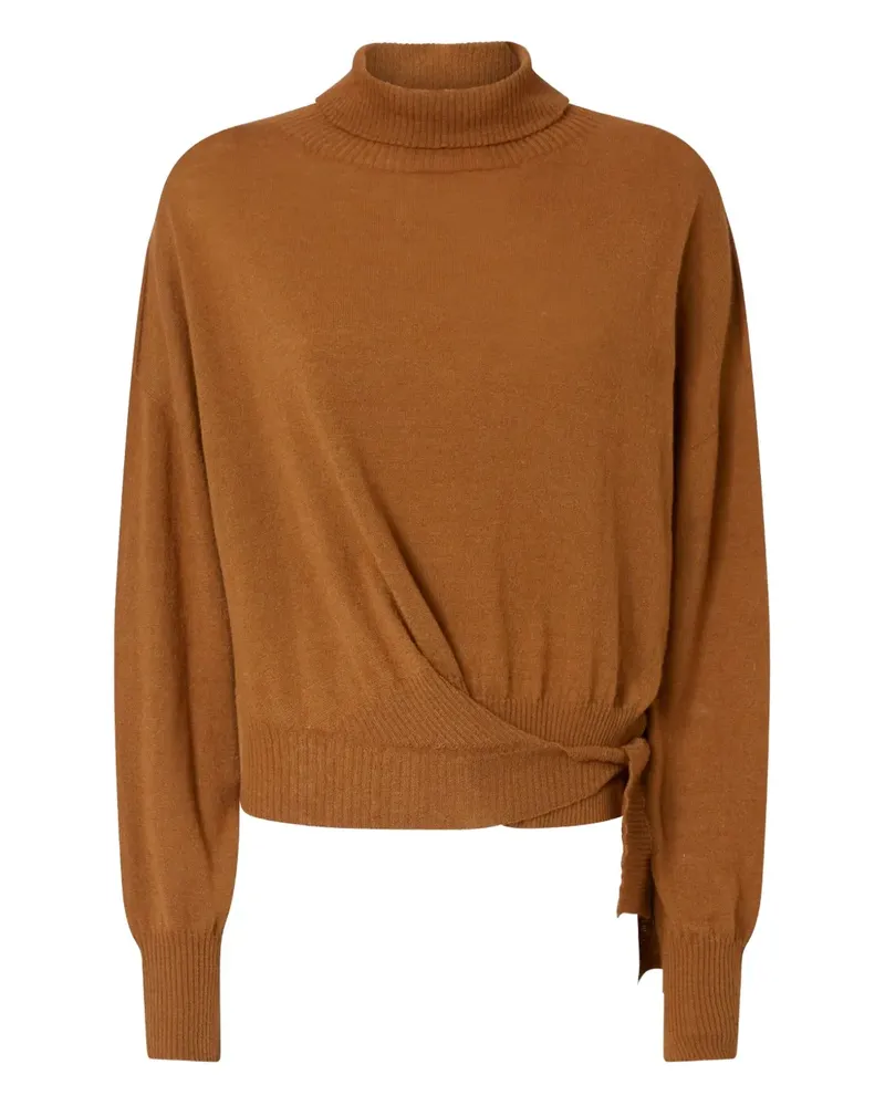 Pinko Rollkragenoberteil mit Schleifendetail - Braun Braun