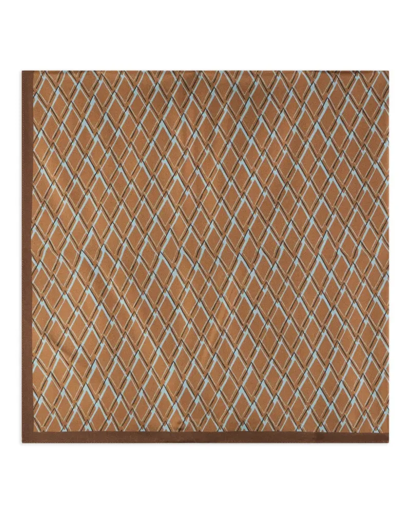 Slowear patterned silk scarf - Braun Braun