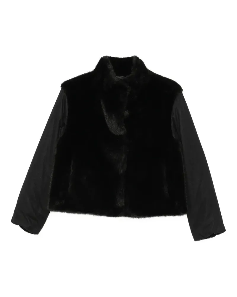Herno faux-fur panelled jacket - Schwarz Schwarz