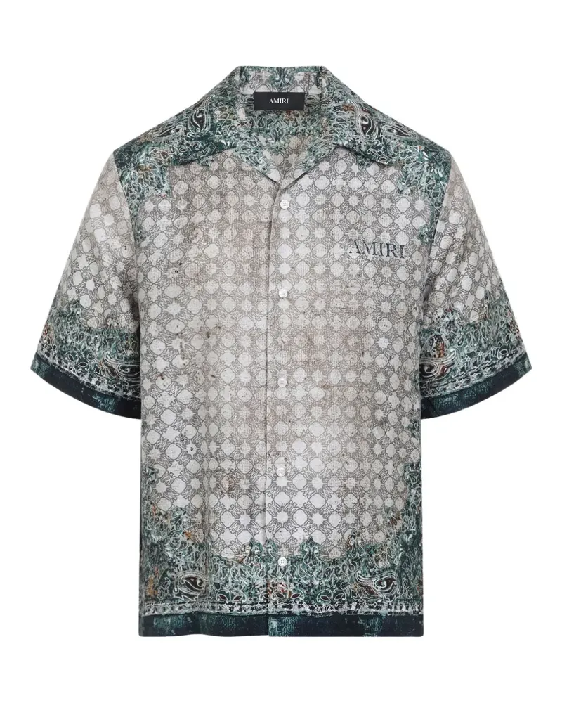 Amiri patterned silk shirt - Nude Nude